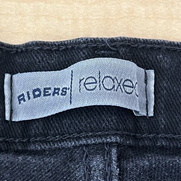 Riders Women's Relaxed Fit Black Denim Jeans Size 10M High Rise Stretch Straight - Picture 5 of 10